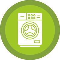 Washing Machine Glyph Multi Circle Icon vector