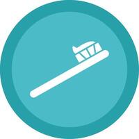 Toothbrush Glyph Multi Circle Icon vector