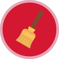 Broom Flat Multi Circle Icon vector