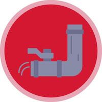 Water Supply Flat Multi Circle Icon vector