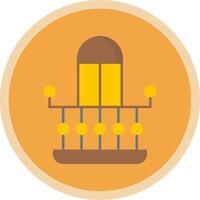 Balcony Flat Multi Circle Icon vector