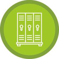 Lockers Line Multi Circle Icon vector
