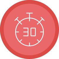 Half Time Line Multi Circle Icon vector