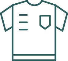 árbitro camisa línea degradado redondo esquina icono vector