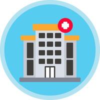 Hospital Flat Multi Circle Icon vector