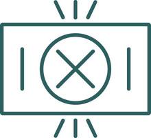 Red Card Line Gradient Round Corner Icon vector