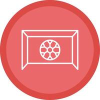 Goalie Line Multi Circle Icon vector