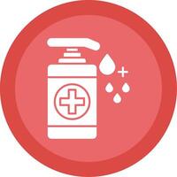 Hand Sanitizer Glyph Multi Circle Icon vector