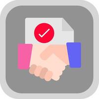 Agreement Flat Round Corner Icon vector