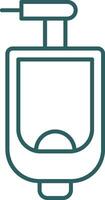 Urinal Line Gradient Round Corner Icon vector