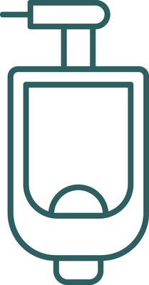 Urinal Line Gradient Round Corner Icon