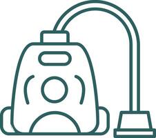 Vacuum Cleaner Line Gradient Round Corner Icon vector