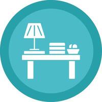 Table Lamp Glyph Multi Circle Icon vector