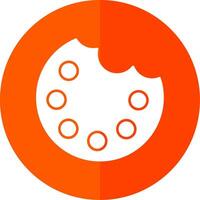 Palette Glyph Red Circle Icon vector