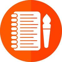 Sketchbook Glyph Red Circle Icon vector