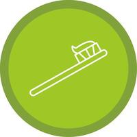 Toothbrush Line Multi Circle Icon vector