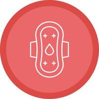 Sanitary Towel Line Multi Circle Icon vector