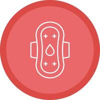 Sanitary Towel Line Multi Circle Icon vector