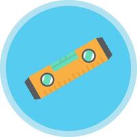 Level Tool Flat Multi Circle Icon vector