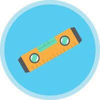 Level Tool Flat Multi Circle Icon vector