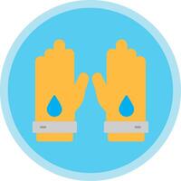 Working Gloves Flat Multi Circle Icon vector