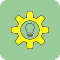 Idea Filled Yellow Icon vector