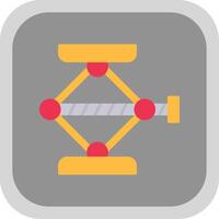 Screw Jack Flat Round Corner Icon vector