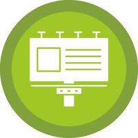 Billboards Glyph Multi Circle Icon vector