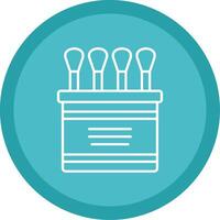 Cotton Swab Line Multi Circle Icon vector