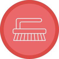 Cleaning Brush Line Multi Circle Icon vector