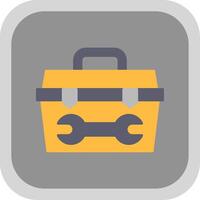 Toolbox Flat Round Corner Icon vector