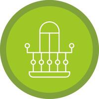 Balcony Line Multi Circle Icon vector