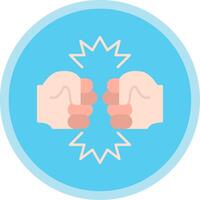 Fighting Flat Multi Circle Icon vector
