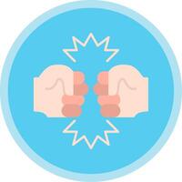 Fighting Flat Multi Circle Icon vector