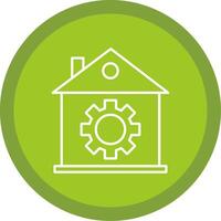 Home Setting Line Multi Circle Icon vector