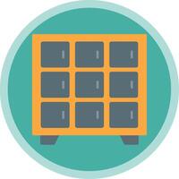 Locker Flat Multi Circle Icon vector