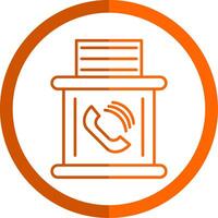 Location Line Orange Circle Icon vector