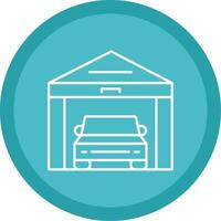 Garage Line Multi Circle Icon vector