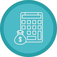 Calculating Line Multi Circle Icon vector