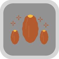 Dates Flat Round Corner Icon vector