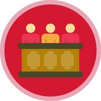 Panel of judges Flat Multi Circle Icon vector