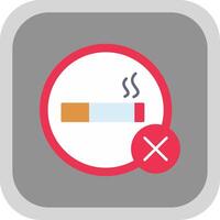 No Smoking Flat Round Corner Icon vector