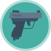 Pistol Flat Multi Circle Icon vector