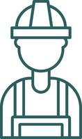 Builder Line Gradient Round Corner Icon vector