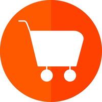 Cart Glyph Red Circle Icon vector