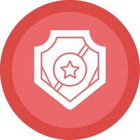 Police Badge Glyph Multi Circle Icon vector