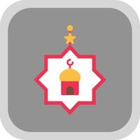 Eid Celebration Flat Round Corner Icon vector