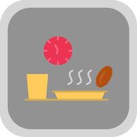 Iftar Flat Round Corner Icon vector