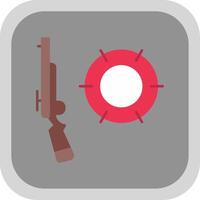 Hunting Flat Round Corner Icon vector