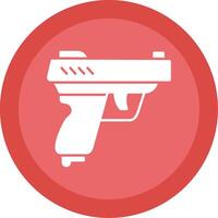 Pistol Glyph Multi Circle Icon vector